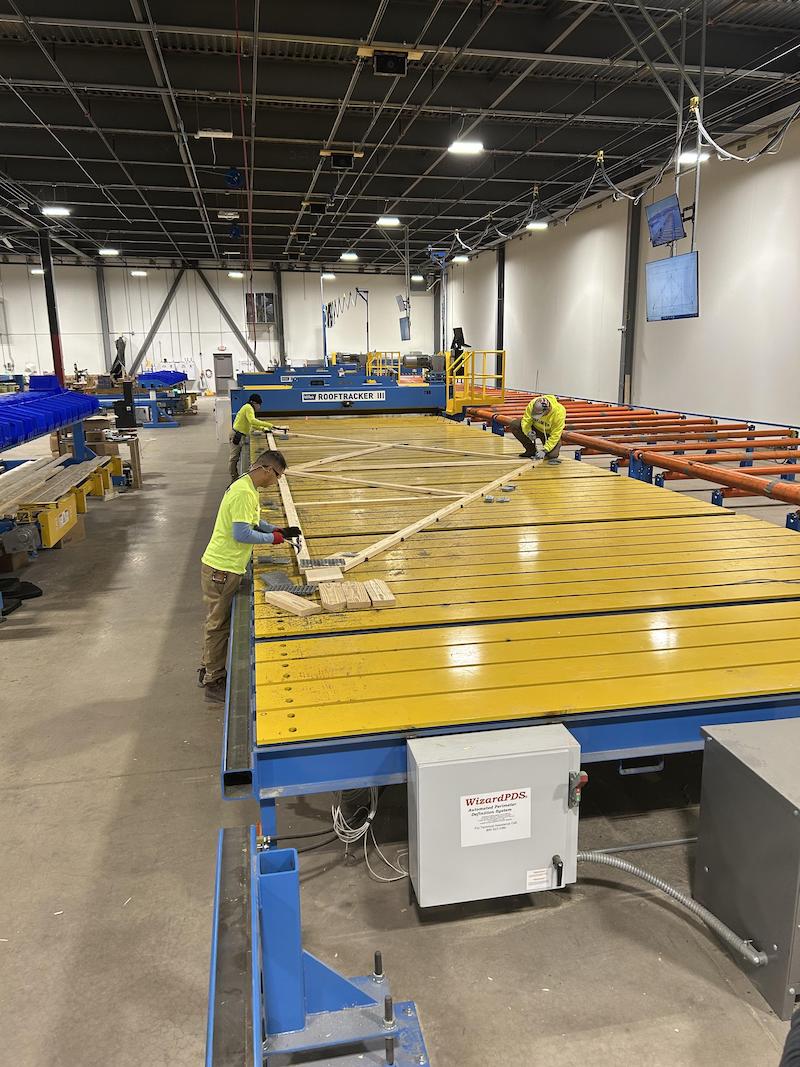 84 Lumber produces roof and floor trusses at its $13.5 million facility in Clarendon County. (Credit 84 Lumber)