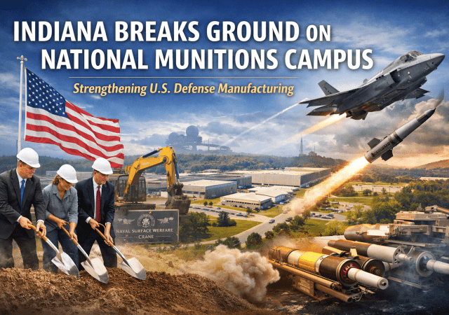 Indiana defense campus groundbreaking event