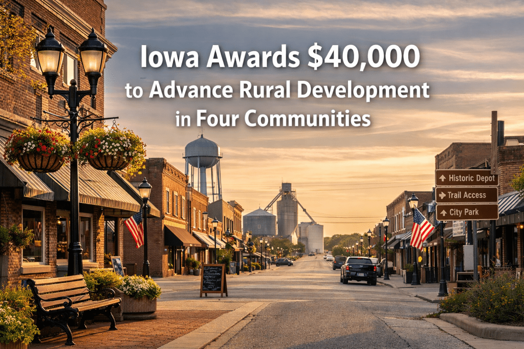Iowa Rural Community Iowa Awards $40,000 to Advance Rural Development in Four Communities ...