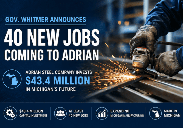 40 new jobs coming to Adrian