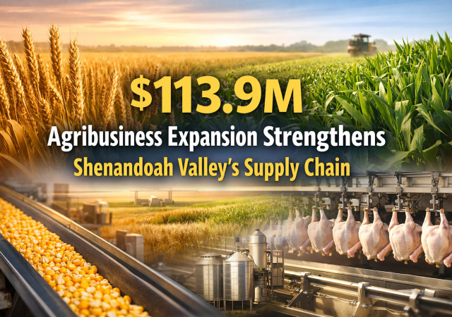 Virginia Poultry Growers Cooperative project to create 146 jobs in Rockingham County