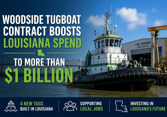Woodside tugboat contract boosts Louisiana spend