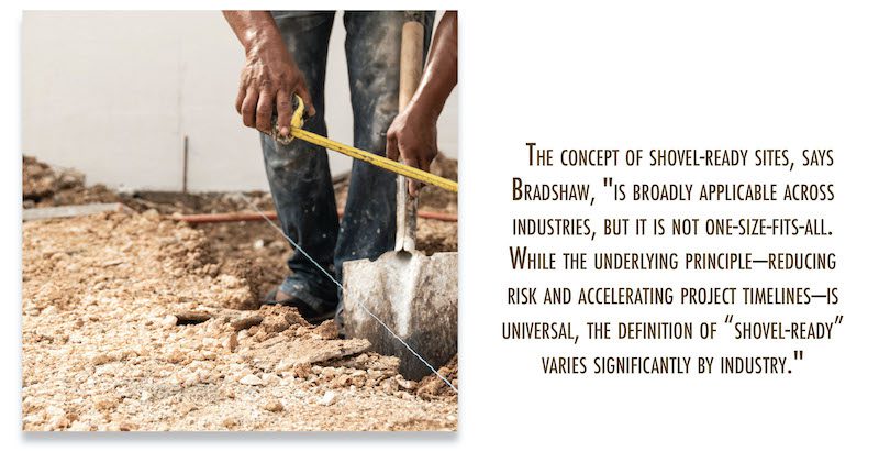 shovel ready sites quote