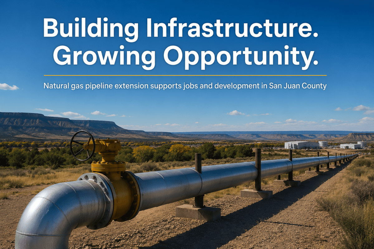 Pipeline extension to bring 80 jobs, new development to San Juan County