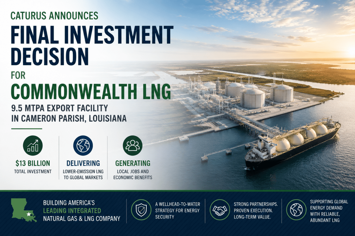 Caturus announces final investment decision