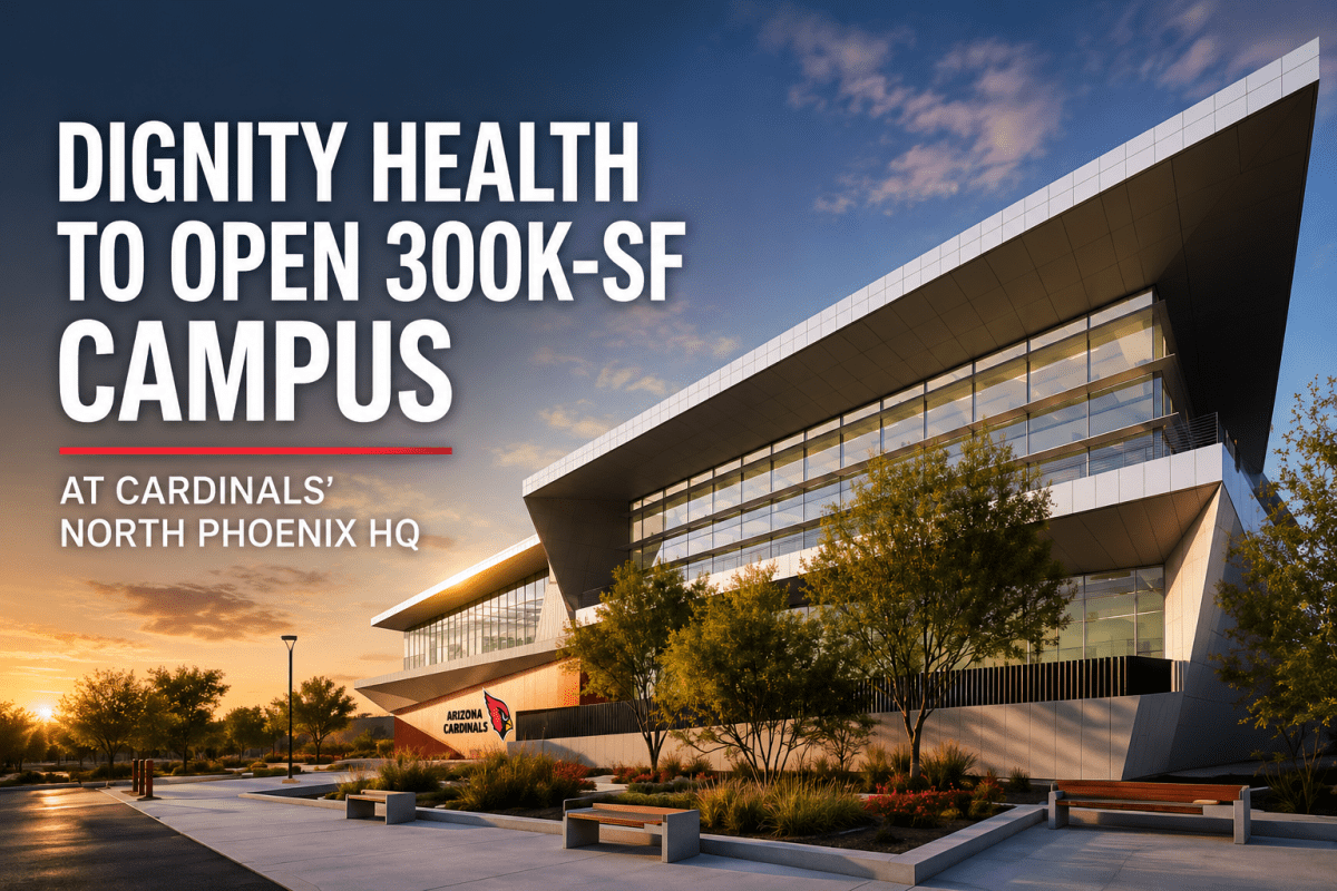 Dignity Health campus at sunset