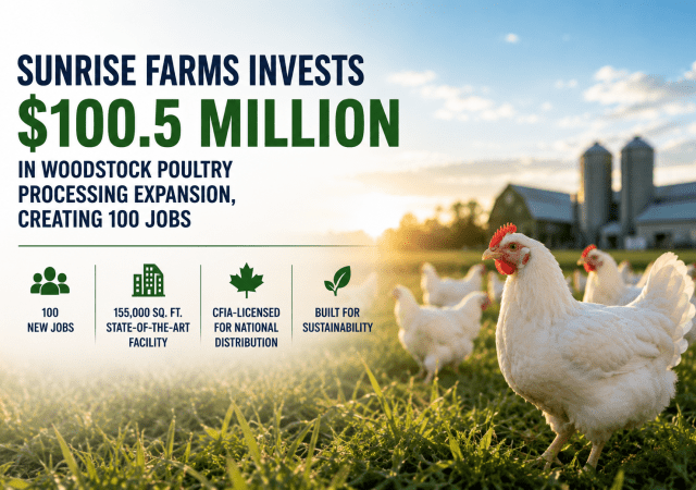 Sunrise Farms $100.5 Million Investment