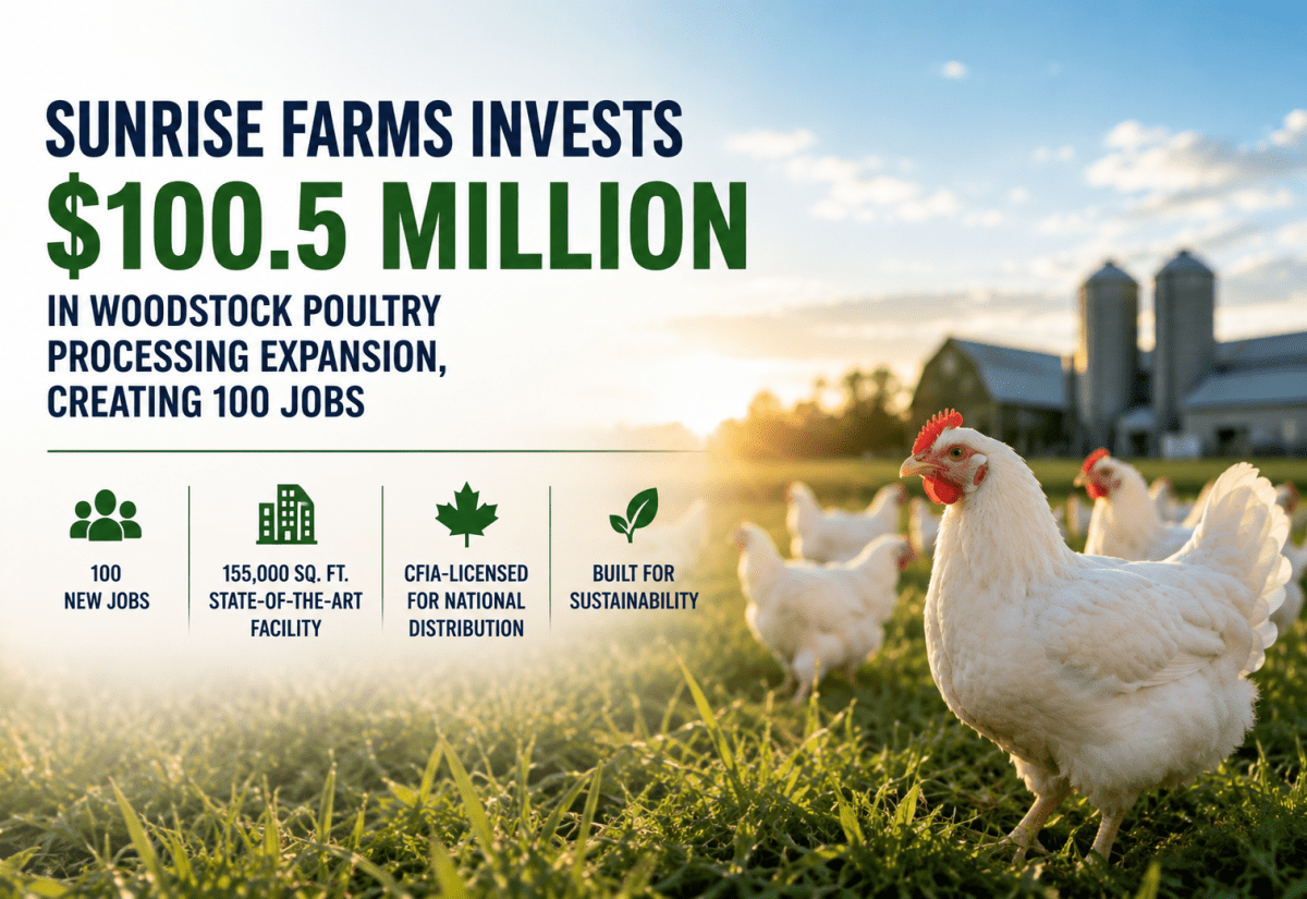 Sunrise Farms $100.5 Million Investment