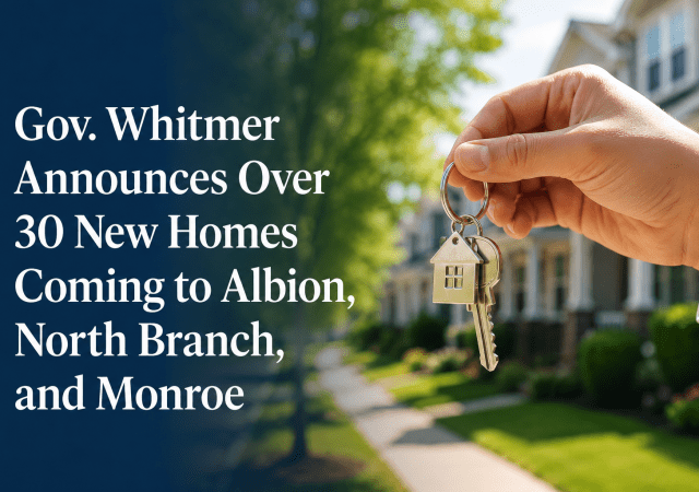 Gov. Whitmer announces new homes opening