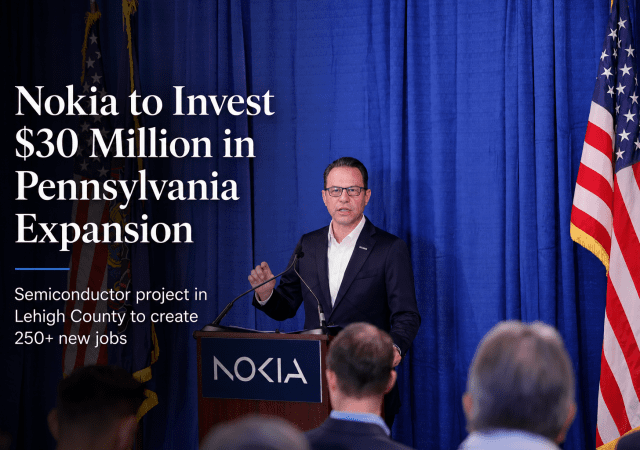 Nokia announces $30M investment in Pennsylvania