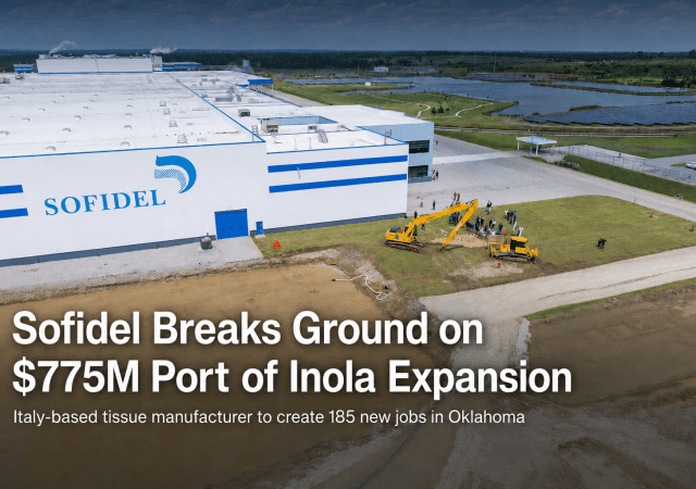 Sofidel expansion announcement in Oklahoma