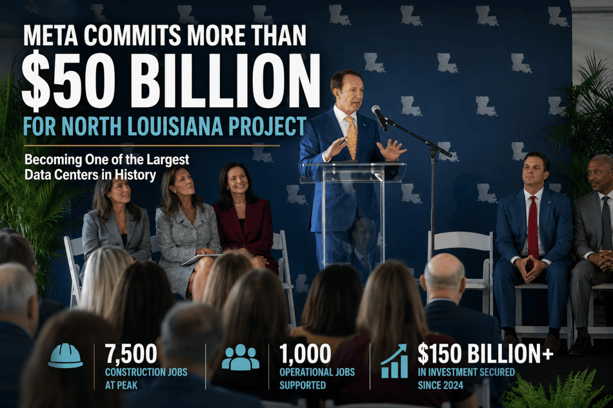 Meta announces $50 billion investment in Louisiana