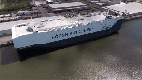 The Höegh Sunrise is docked at Port Freeport’