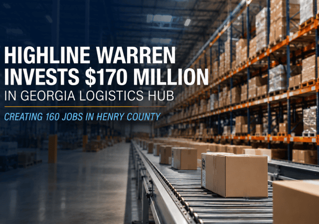 Warehouse investment announcement header design