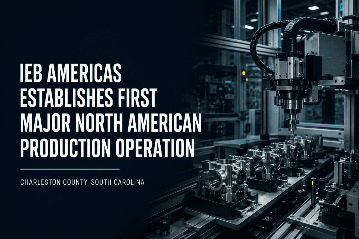 IEB Americas, Inc. is establishing its first major production operation in North America in Charleston County
