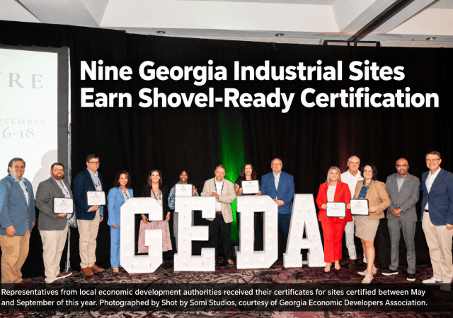 Georgia industrial sites certification ceremony