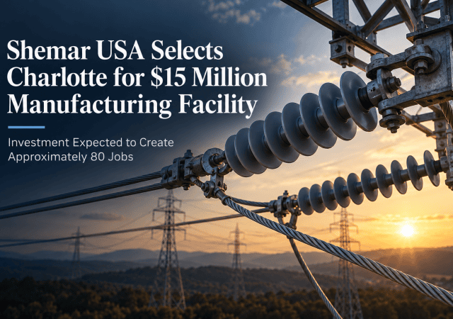 High-voltage insulators at golden hour