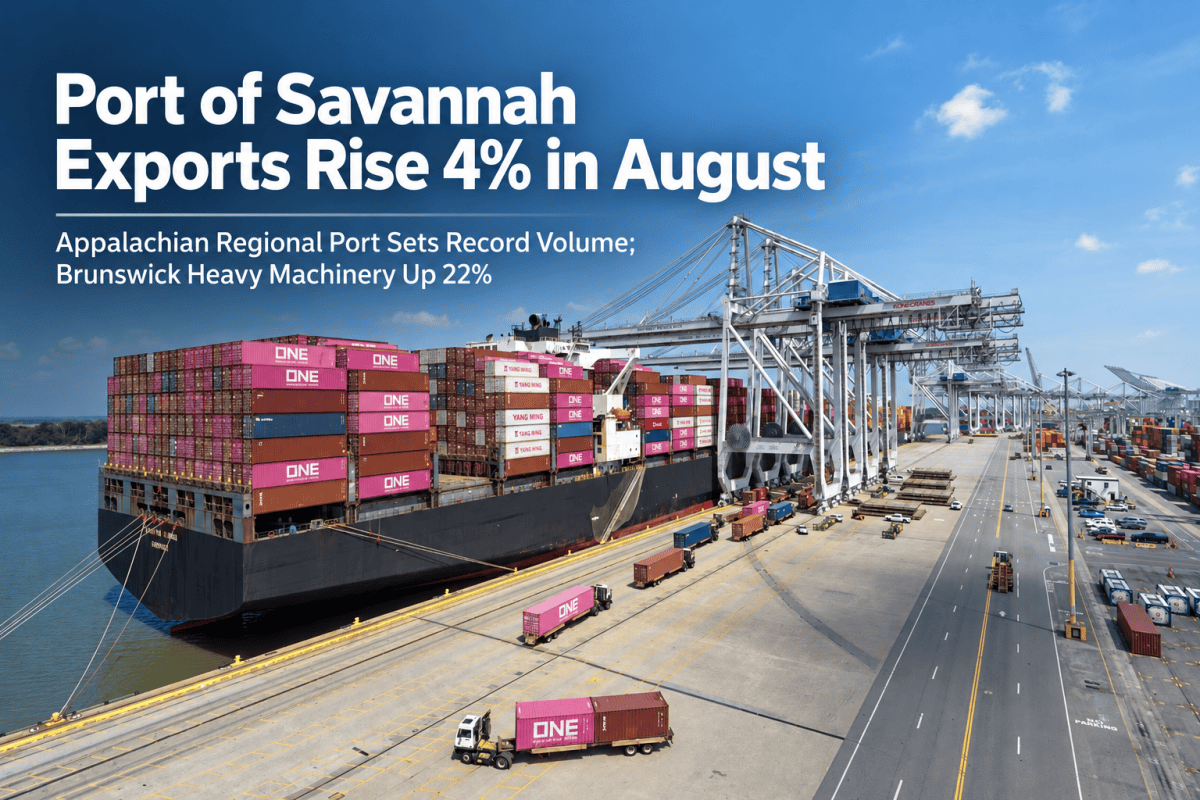 Port of Savannah Exports Rise 4%