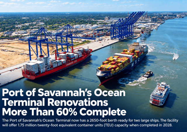 Savannah Ocean Terminal up 60 perent