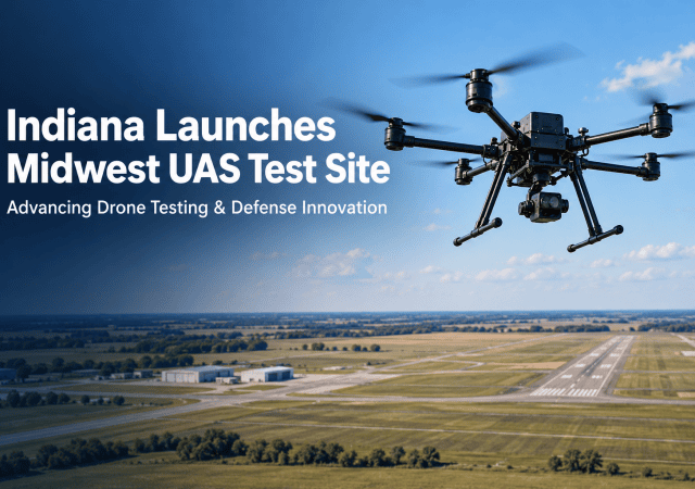 Drone testing over a Midwest airfield