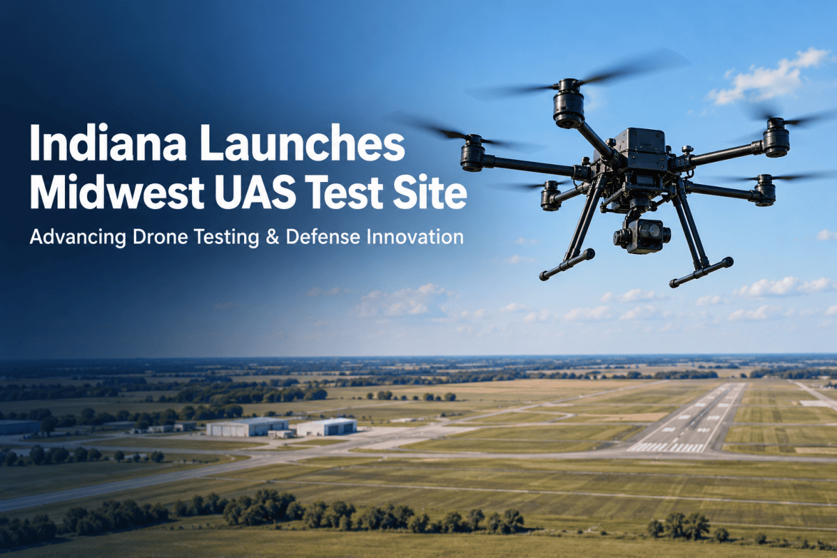 Drone testing over a Midwest airfield