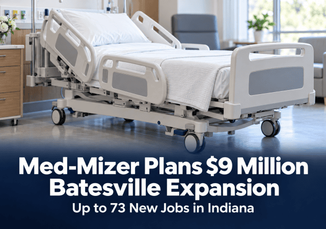 Med-Mizer will invest $9 million to expand its manufacturing operations in Batesville, Indiana, creating up to 73 new high-wage jobs