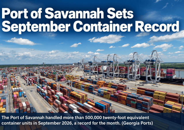 Savannah Port Sets September Record