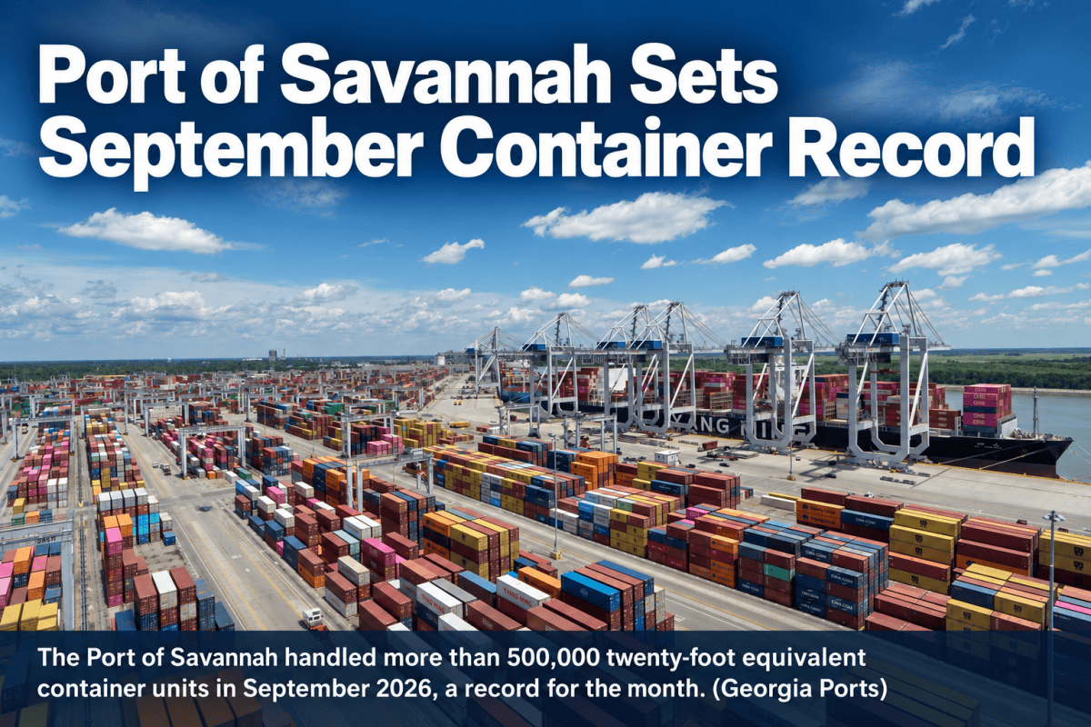 Savannah Port Sets September Record